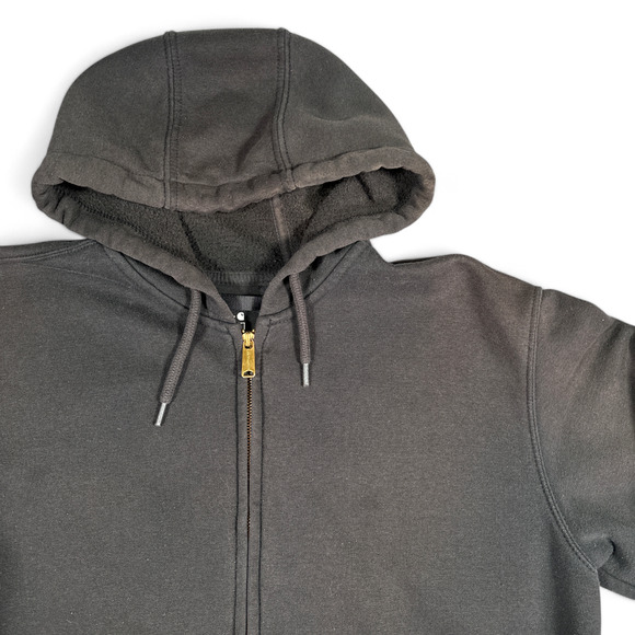 Carhartt Sweater Adult LARGE Black Hoodie Jacket Loose Fit Distressed Workwear - Picture 2 of 9